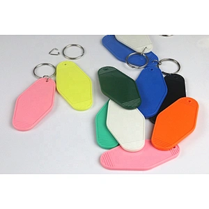 Wholesale blank ABS plastic hotel key number tag accept custom printing silver gold foil stamp