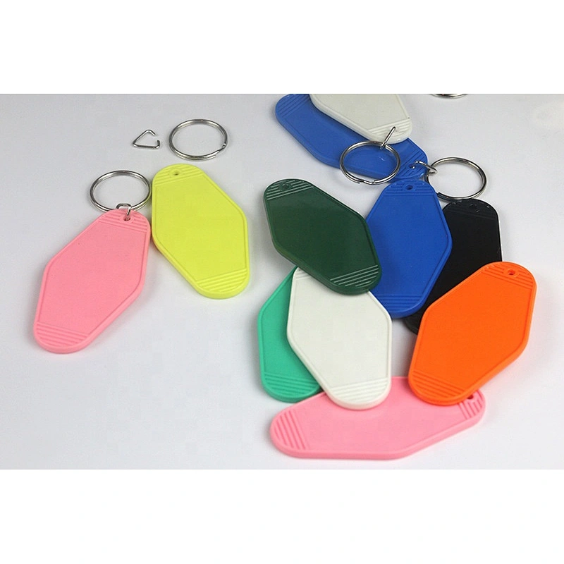 Wholesale blank ABS plastic hotel key number tag accept custom printing silver gold foil stamp