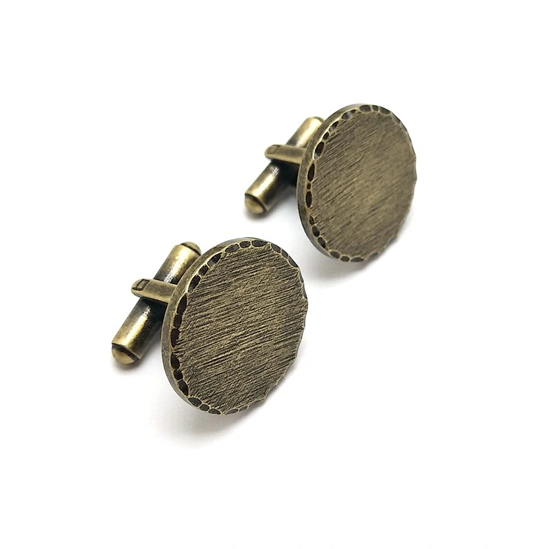 New Arrival Personality Retro Fashion Rough Sand Stainless Steel Cufflinks Custom Logo