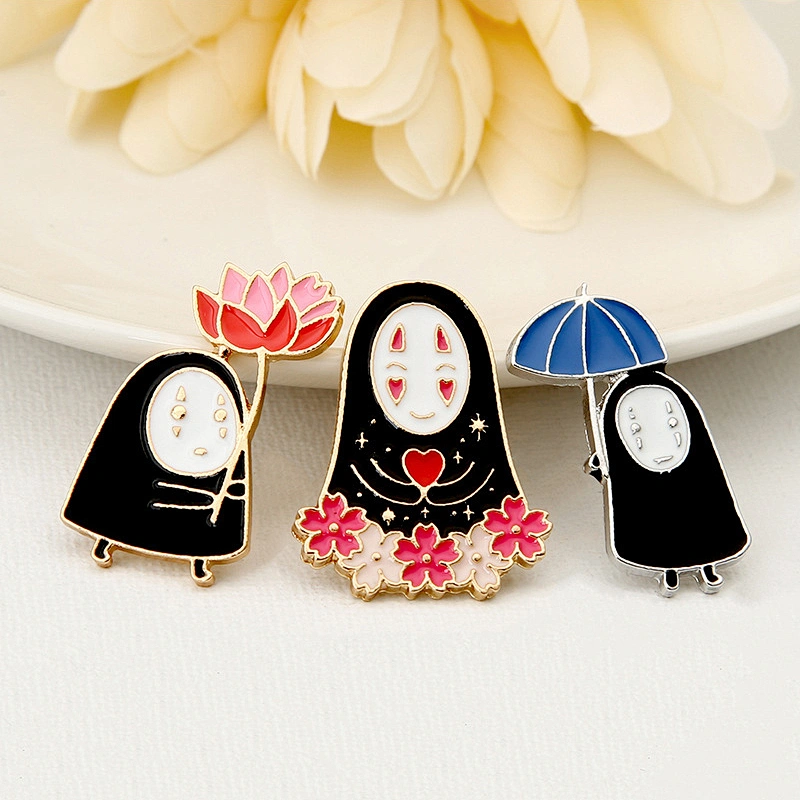 Cute Cartoon Faceless Man Customized Enamel Metal Pin Brooch Collar Custom Enamel Pin