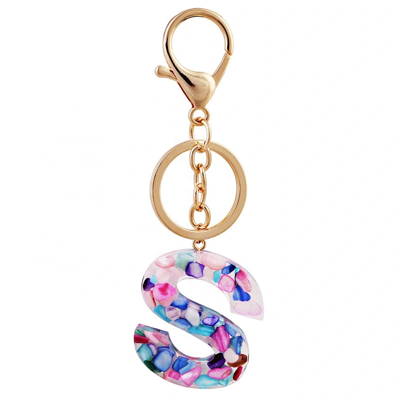 26 different letters English ephabets ABCDEFGHIJKLMNOPQRSTUVWXYZ letter acrylic keychain