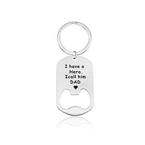 Best Dad Ever Fathers Day Gifts You've Opened My Heart Stainless Steel Bottle Opener Keychain