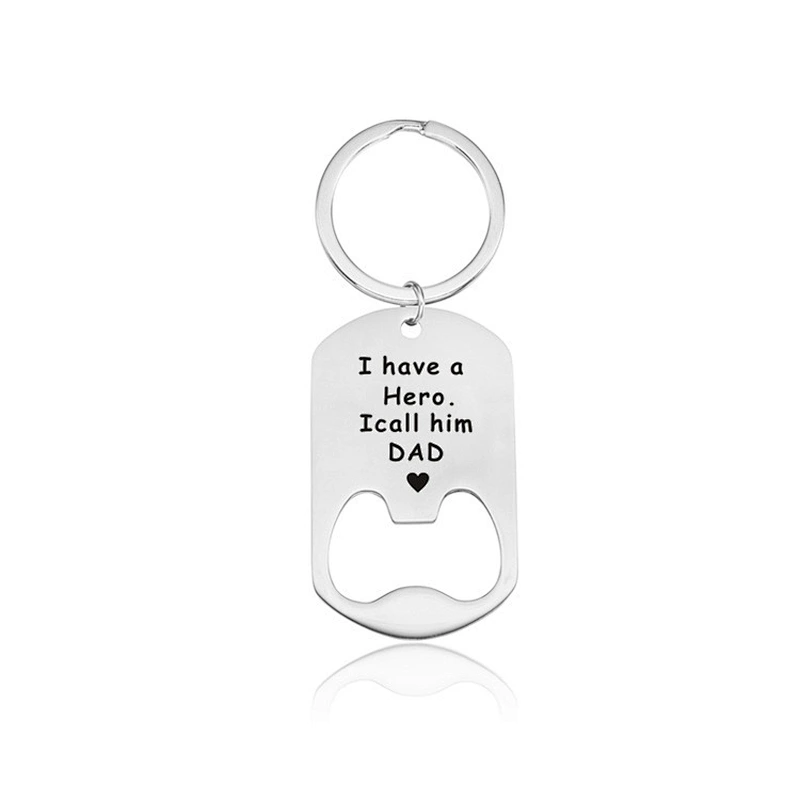 Best Dad Ever Fathers Day Gifts You've Opened My Heart Stainless Steel Bottle Opener Keychain