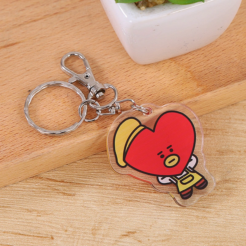 Custom Cartoon Double-sided Clear Acrylic Pendant Keychain Maker