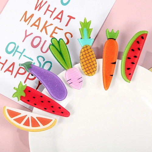 Ins Fruit Lolita Hairpin Korean Hair Accessories Vegetable Duckbill Baby Hair Clips