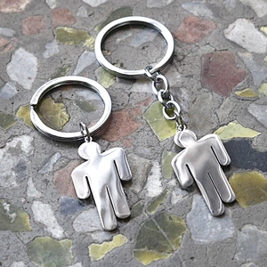 American Rapper Billy Elish Stainless Steel Tag Metal Keychain with Custom Logo