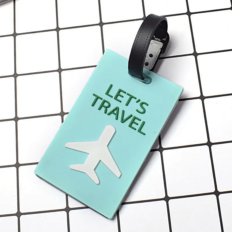 Fashion Aircraft Silicone Luggage Tag Anti-lost Soft PVC Travel Luggage Tags