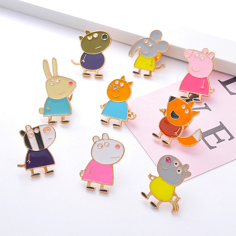 Cartoon Anime Cute Piggy Brooch Bag Pins Clothing Accessories Badge Lapel Pin Factory Wholesale