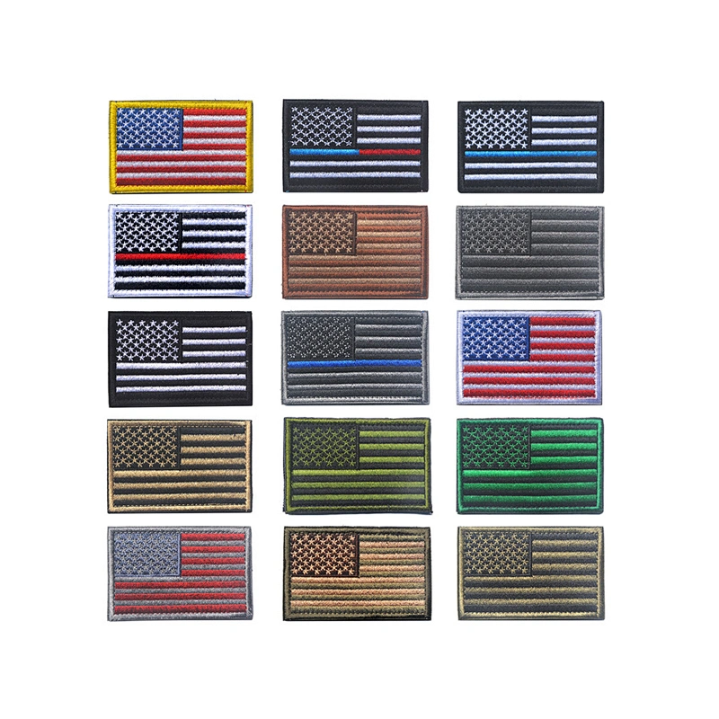 Custom American Flag Patch Iron on/Hook and Loop Patches Online