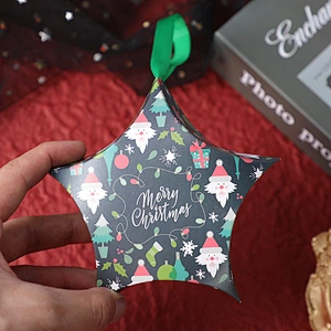 Christmas Candy Box Package Custom Christmas Gift Box Star Shape Christmas Boxes