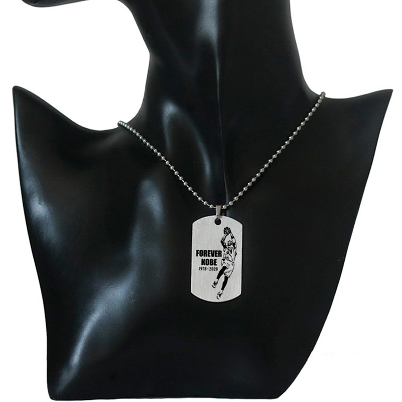 New Basketball Star Black Mamba Commemorative Stainless Steel Customized Chain Necklace