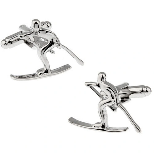 High Quality French Shirt Cuff Links Sports Series Ski Men Cufflink Set Wholesale Cufflinks