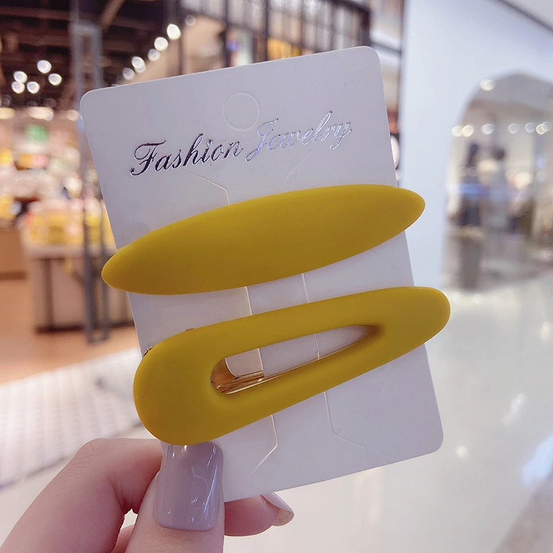 Korean Fashion Frosted Water Drop Shape Hair Clip Accessories Girls Hollow Resin Wholesale Hair Clips