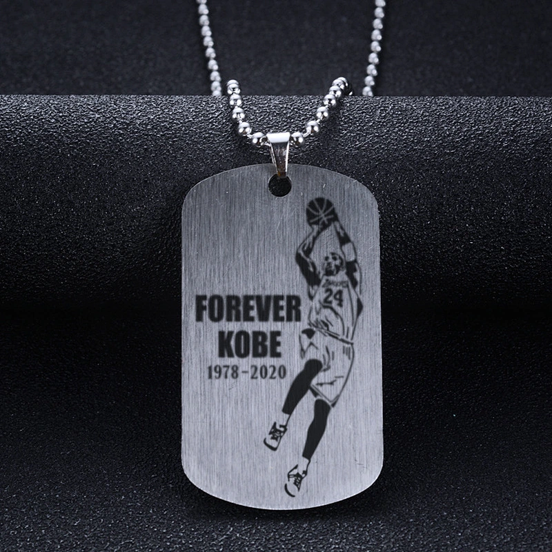 New Basketball Star Black Mamba Commemorative Stainless Steel Customized Chain Necklace