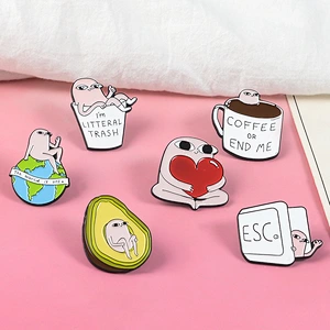 wholesale fruit shape avocado enamel lapel pins
