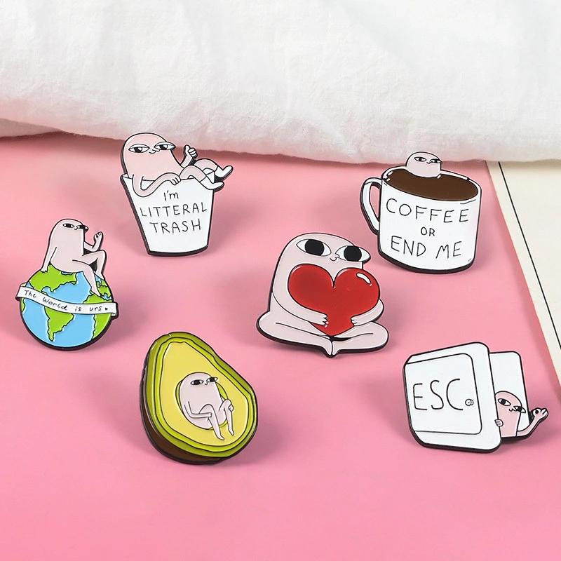 wholesale fruit shape avocado enamel lapel pins