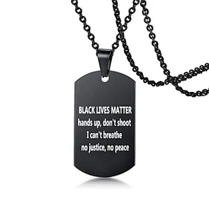 George Floyd Fight for Fairness Black Lives Matter I Can't Breathe Protest Men Custom Necklace