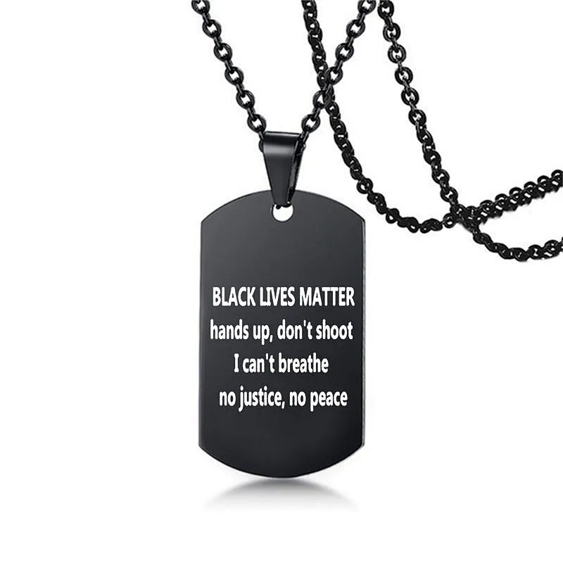 George Floyd Fight for Fairness Black Lives Matter I Can't Breathe Protest Men Custom Necklace