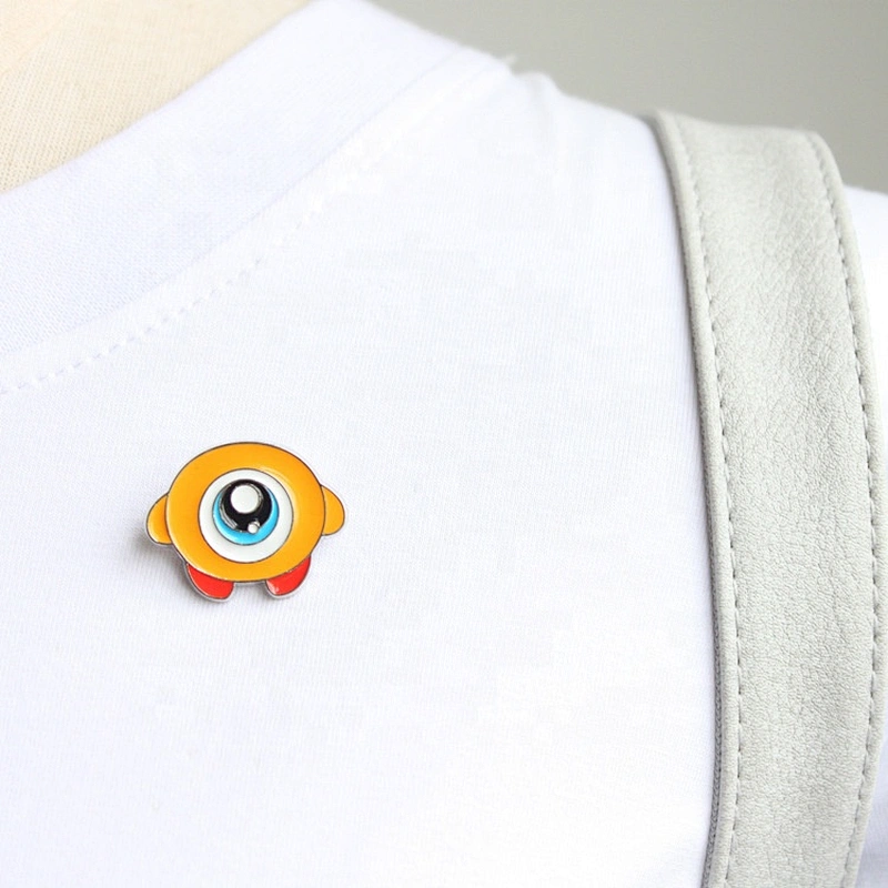 Custom paper card packaging magic eyes enamel lapel pin badge