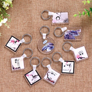 Custom Transparent Acrylic Key Ring Chinese Style Keychain Supplier