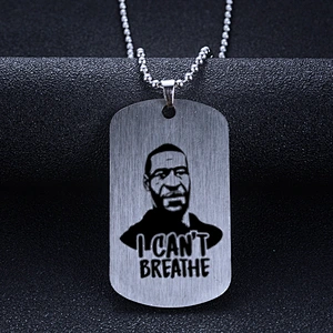 I Can't Breathe Stainless Steel Men Women Necklace Pendant