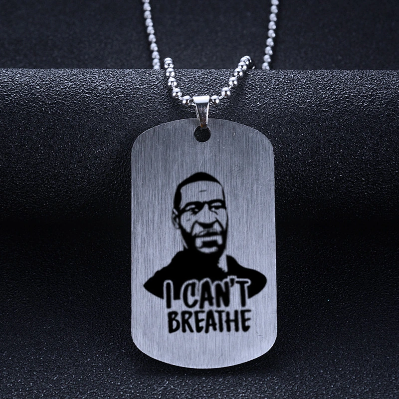 I Can't Breathe Stainless Steel Men Women Necklace Pendant
