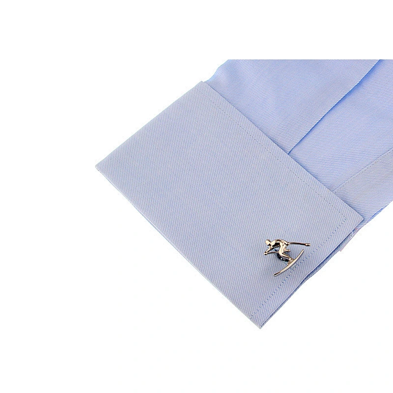 High Quality French Shirt Cuff Links Sports Series Ski Men Cufflink Set Wholesale Cufflinks