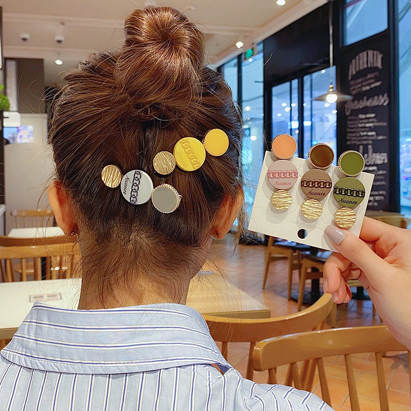 New Round Shape Duckbill Clip Hair Accessories Little Girl Hair Clips Factory Direct Sales