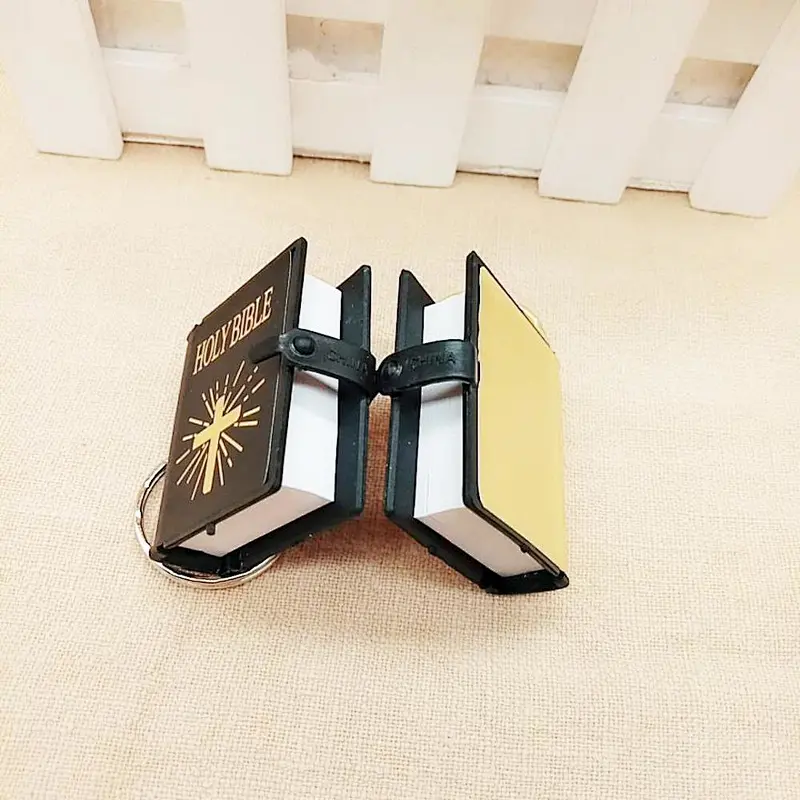 Simulation Christian keychains Mini Bible Keychain