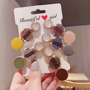 Korean Hot Sale Fashion Round Women Hair Accessories Girl Bling Hair Clips Wholesale