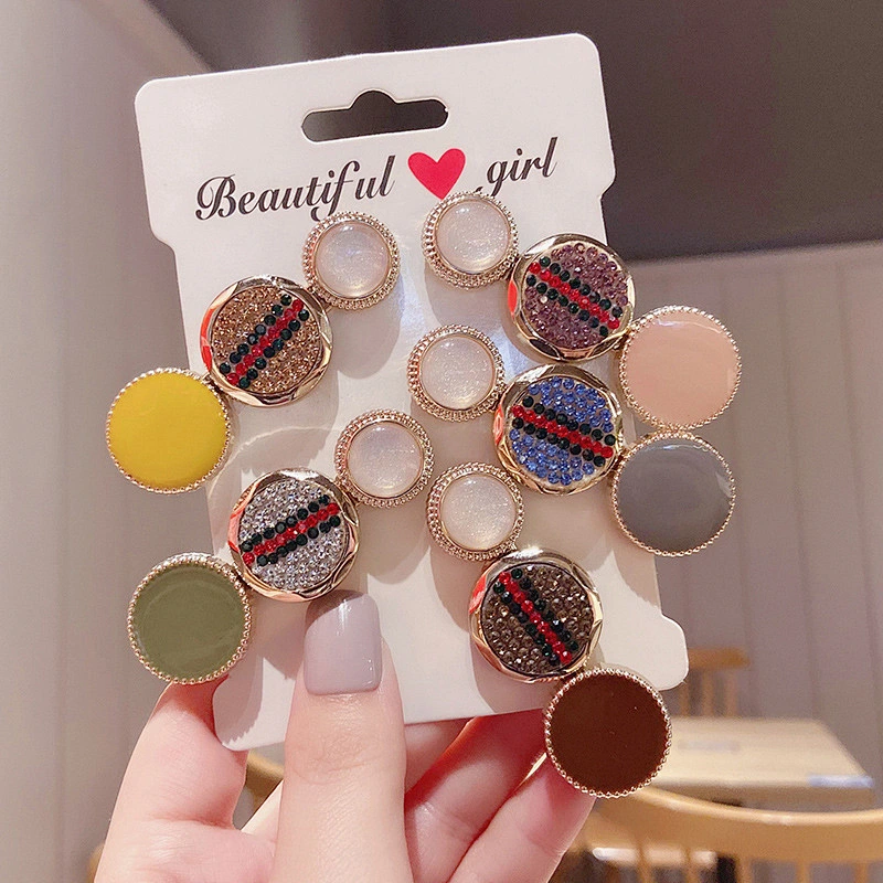 Korean Hot Sale Fashion Round Women Hair Accessories Girl Bling Hair Clips Wholesale