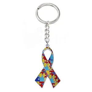 Hot quality China factory enamel Autism keychains