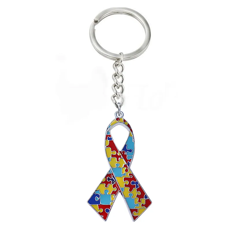 Hot quality China factory enamel Autism keychains