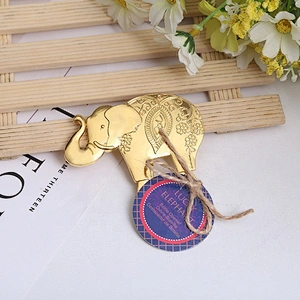 Wedding gifts gold elephant baby elephant bottle opener