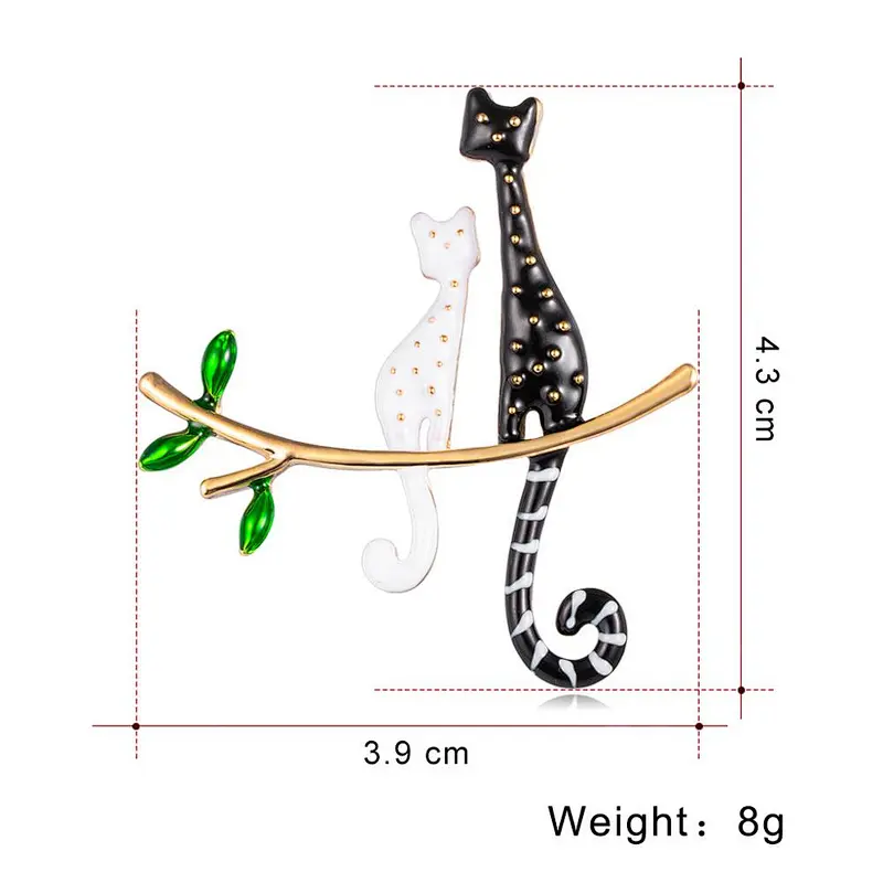 Creative Animal Cat Brooch Cute Little Kitty Lady Brooch