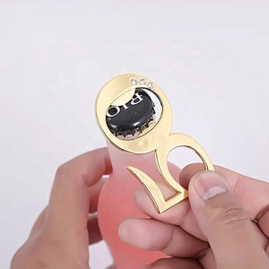 15 years anniversary wedding gifts gold diamond metal bottle opener