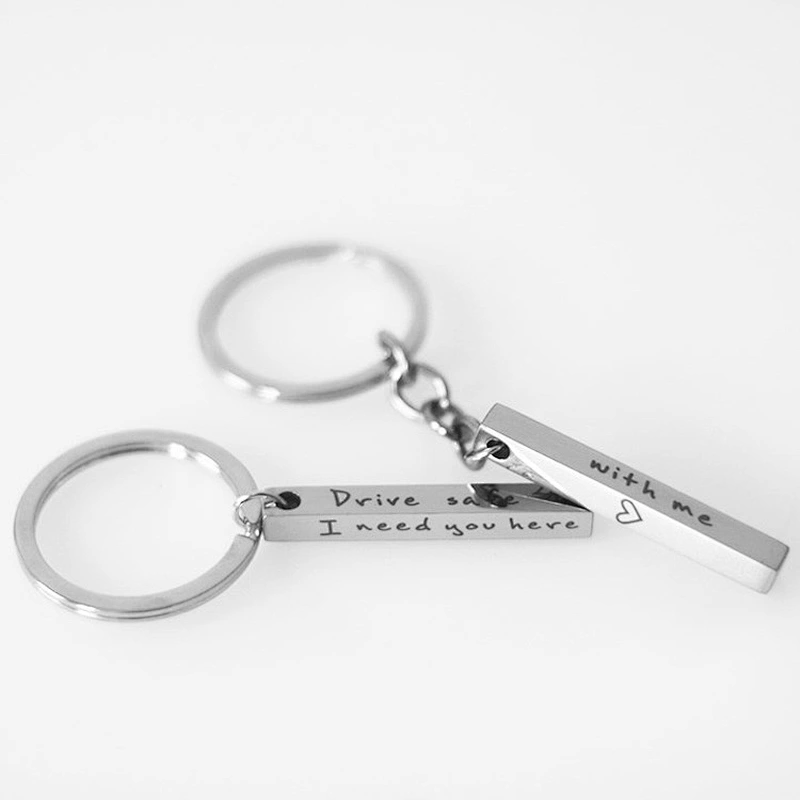 Drive Safe I Need You Here with Me Stainless Steel Metal Keychain