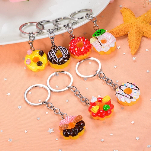 cake donuts key chain keychains