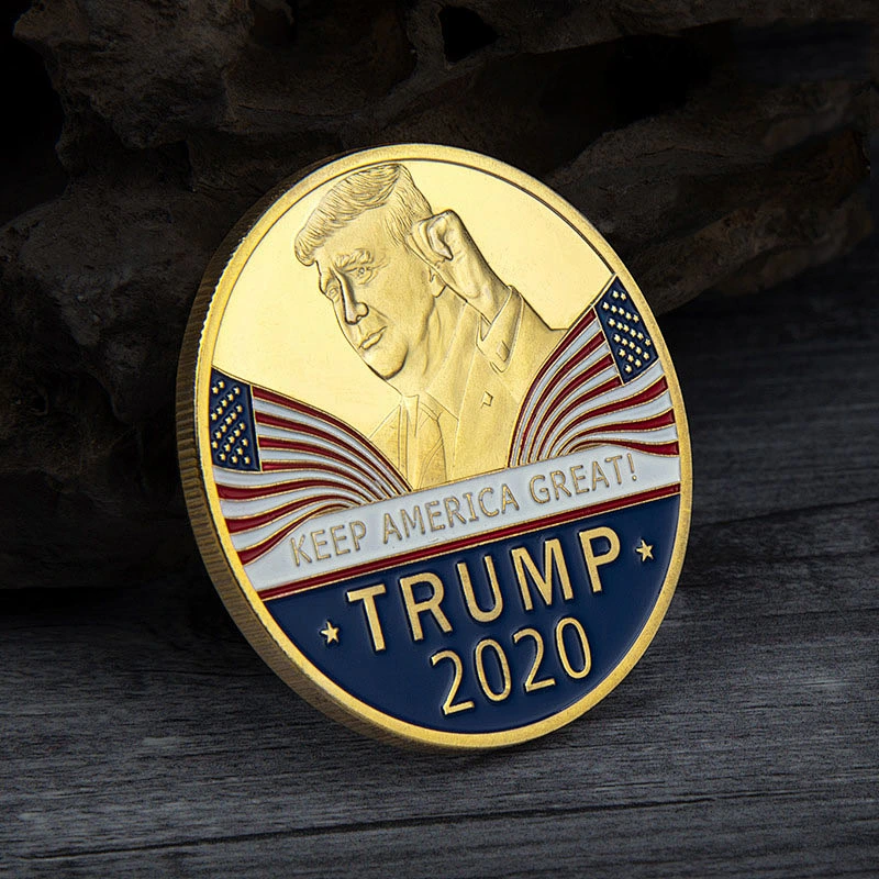 2020 American reselect trump gold silver plated challenge coins custom