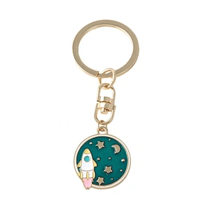 Stock soft enamel the rockets earth aliens astronaut pilot metal keychains