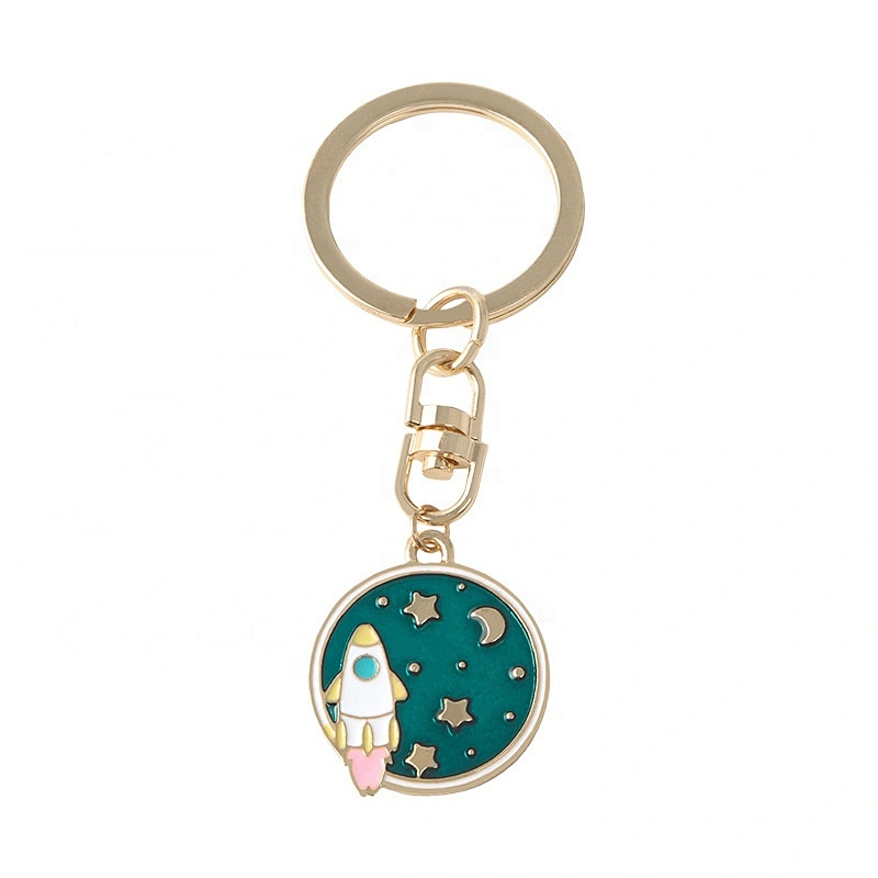 Stock soft enamel the rockets earth aliens astronaut pilot metal keychains