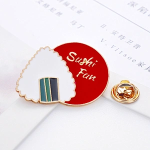 Cute Cartoon Sushi Brooch Badge Food Soft Enamel Lapel Pin Custom