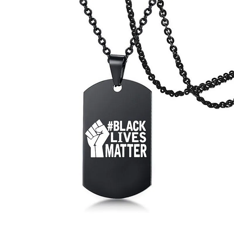 George Floyd Fight for Fairness Black Lives Matter I Can't Breathe Protest Men Women Necklace