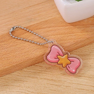 Cute Bead Chain Egg Lipstick Cake Clear Acrylic keychain China