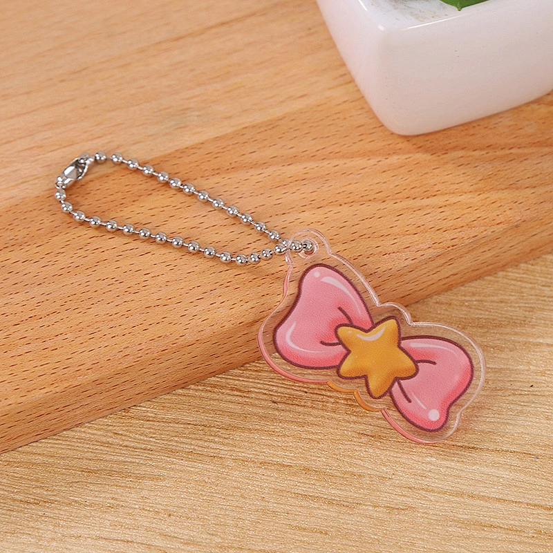 Cute Bead Chain Egg Lipstick Cake Clear Acrylic keychain China