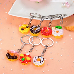 cake donuts key chain keychains