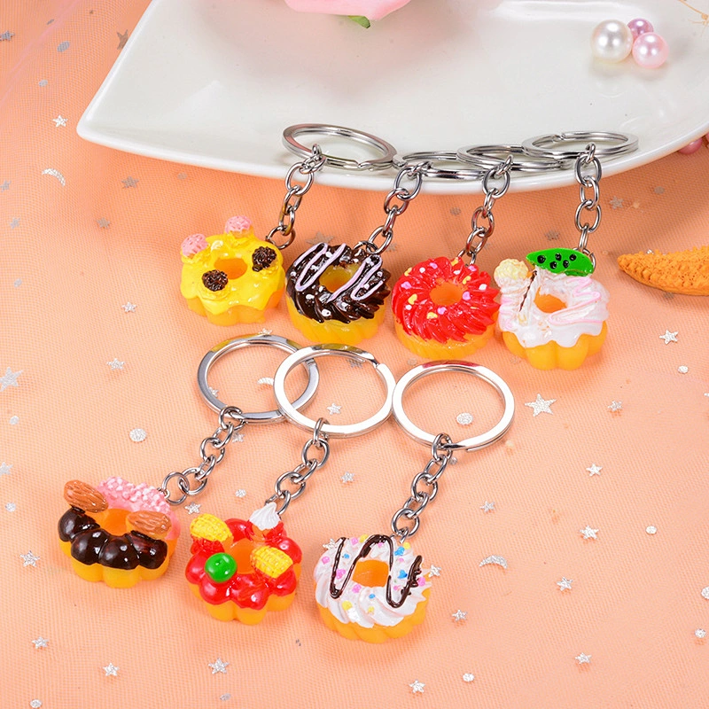 cake donuts key chain keychains