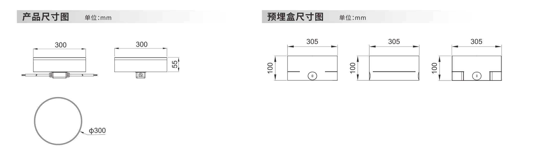 发光砖 φ300x55mm - 广东先朗照明有限公司