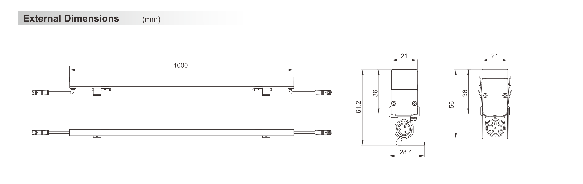 LED Linear Light 21x36x1000mm - Shone Lighting