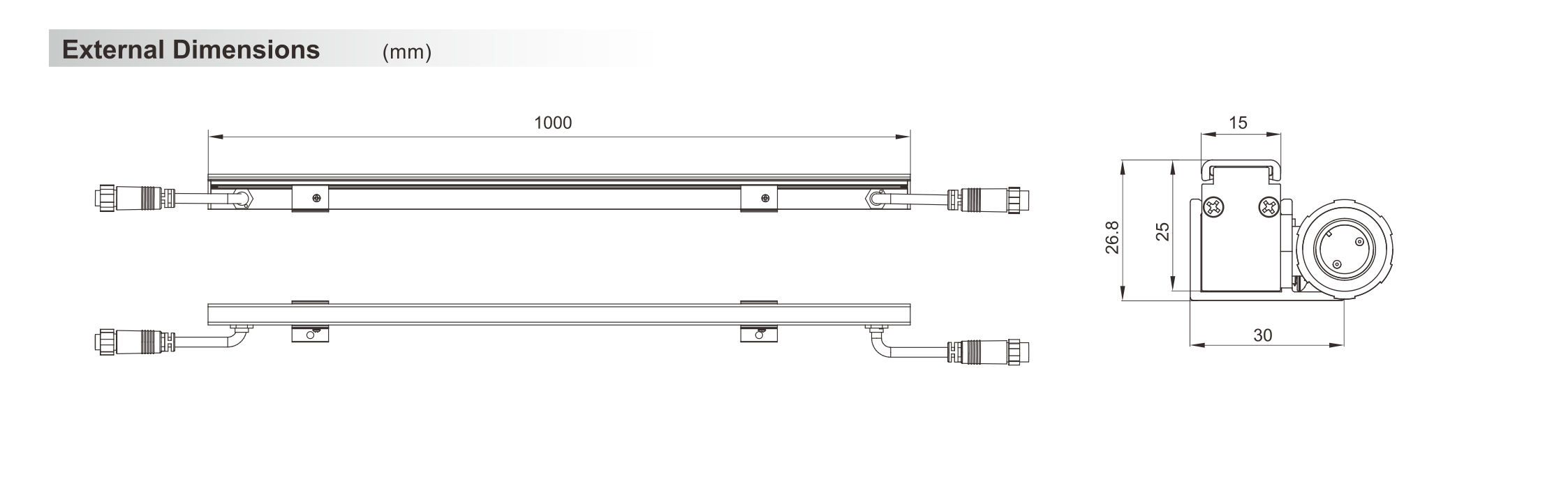 LED Linear Light 15x25x1000mm - Shone Lighting